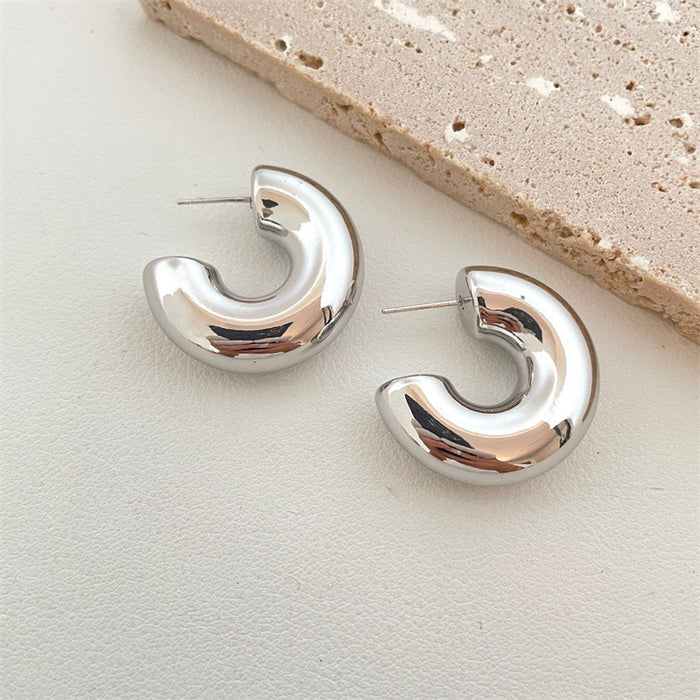Wholesale Women' s golden water drop geometricv earrings