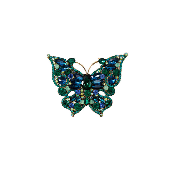 Wholesale Crystal Diamond Butterfly Brooch Badge Pin Clothing Brooch