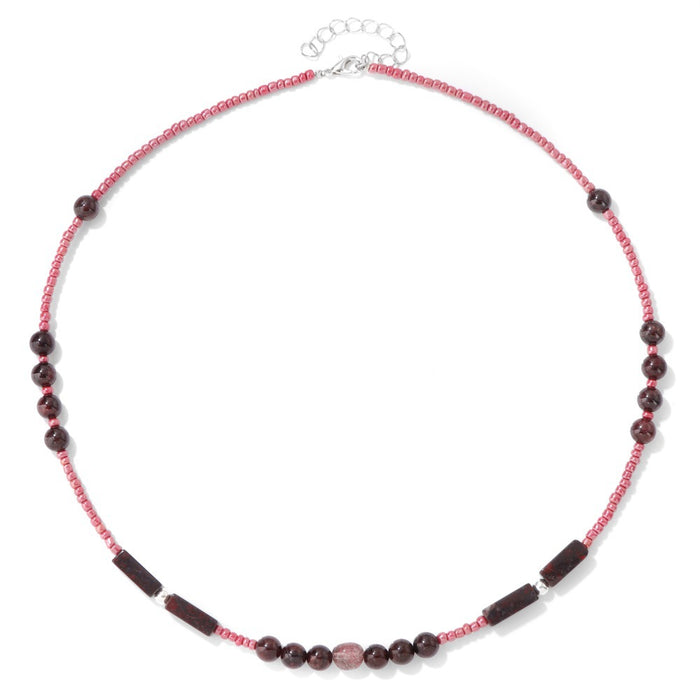 Wholesale Stone bead necklace with colorful small beads choker necklace