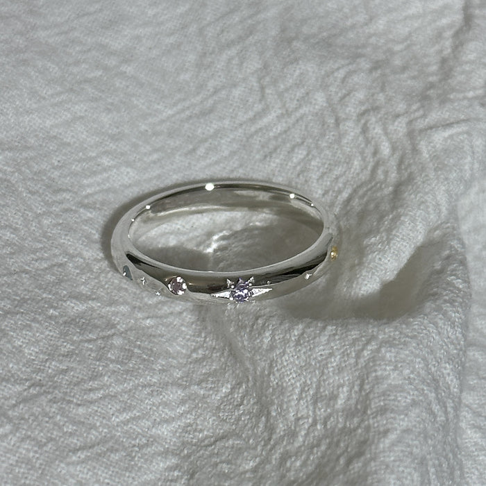 Wholesale S925 Sterling Silver Diamond Ring Star Value Advanced Sense Ring