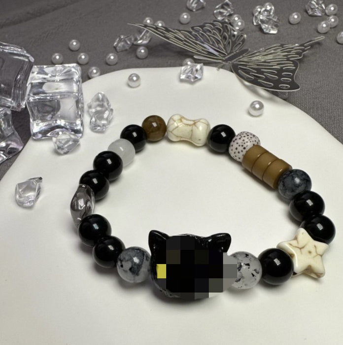 Wholesale black kitten black cat bracelet Star cute ins couple bracelet
