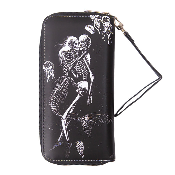 Wholesale Long Vintage Skull Wallet JDC-WT-MaoMao003