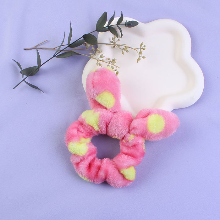 Wholesale Plush Children Cute Rabbit Ears Hair Scrunchies  JDC-HS-Heqin004