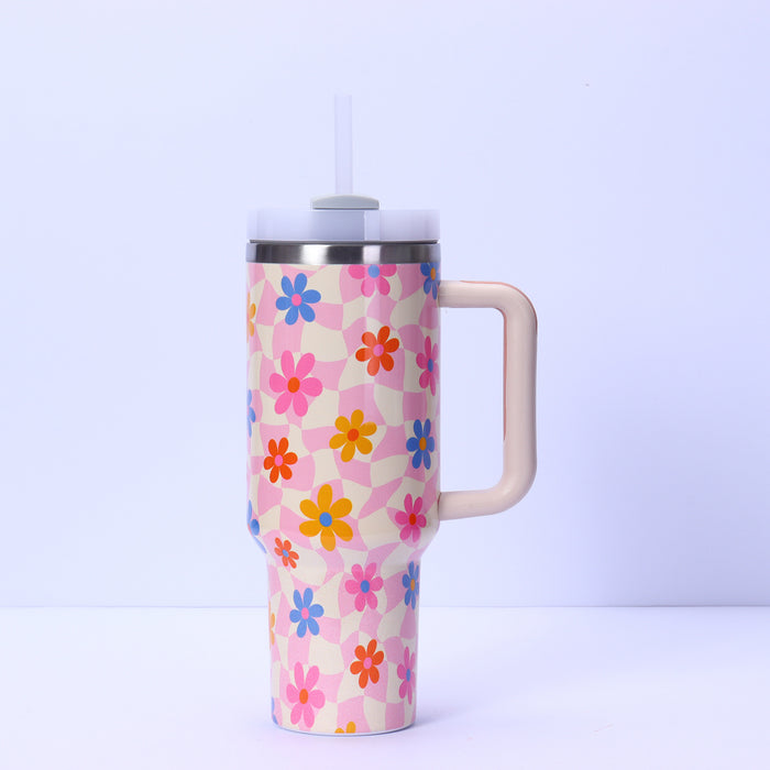 Wholesale 304 Stainless Steel 40oz Insulated Tumbler with Straw Portable Travel Cup MOQ≥2