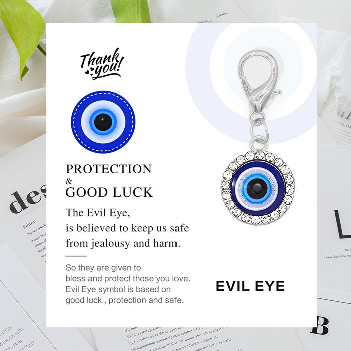 Wholesale PROTECTION GOOD LUCK Diamond-encrusted Evil Eye Keychain