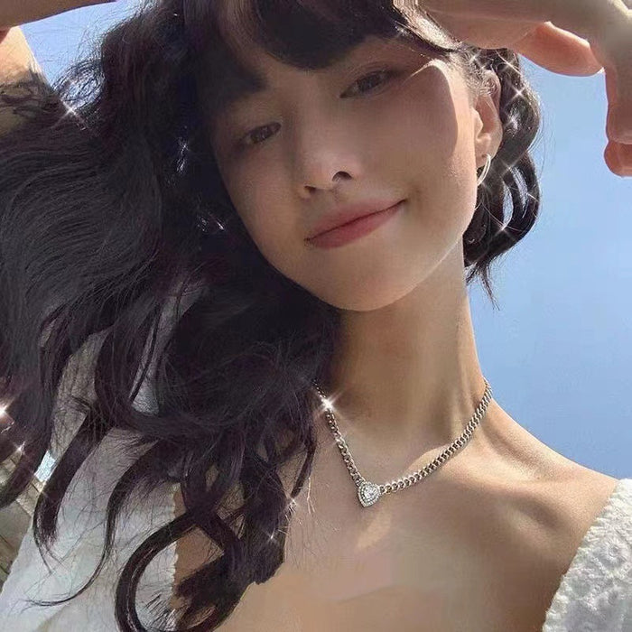 Wholesale Necklace Heart Cross Set with Diamonds Stacked Necklace Classic Versatile