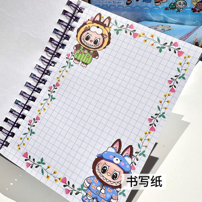 Wholesale Cute cartoon high-quality sticker spiral notebook for elementary school students