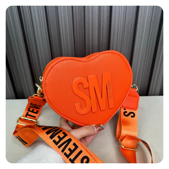 Wholesale Bag Women's Valentine's Day Letter Solid Color Heart-shaped Bag Shoulder Bag