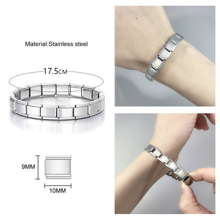 Wholesale Adjustable Elastic Stainless Steel Engraved Bracelet JDC-BT-Zheq034