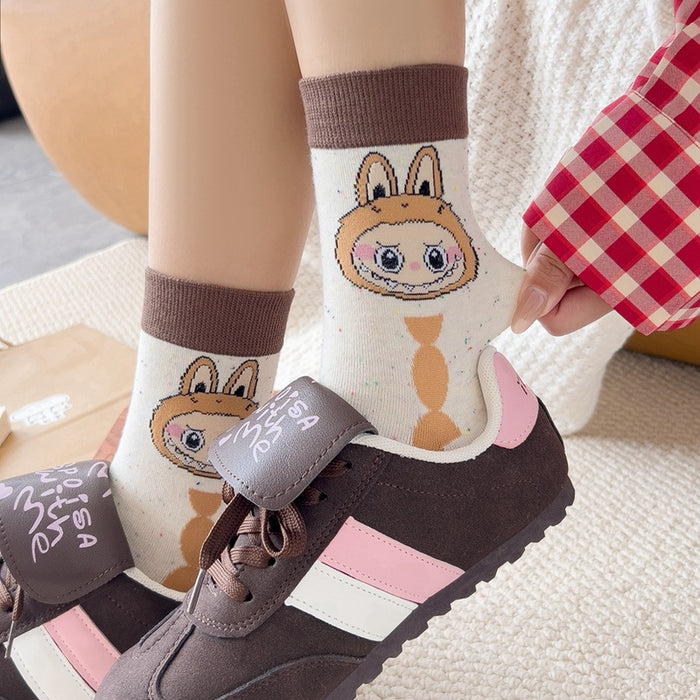 Wholesale Cartoon Socks Children Autumn/Winter Mid Tube Women's Socks Anime Cartoon Long Tube Men's Socks