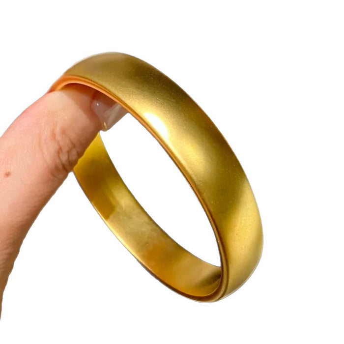Wholesale Gold Plated New Chinese Style Plain Tire Bracelet 10Mm Women S Vintage Jewelry Gift Everyday Wear Boutique Resale