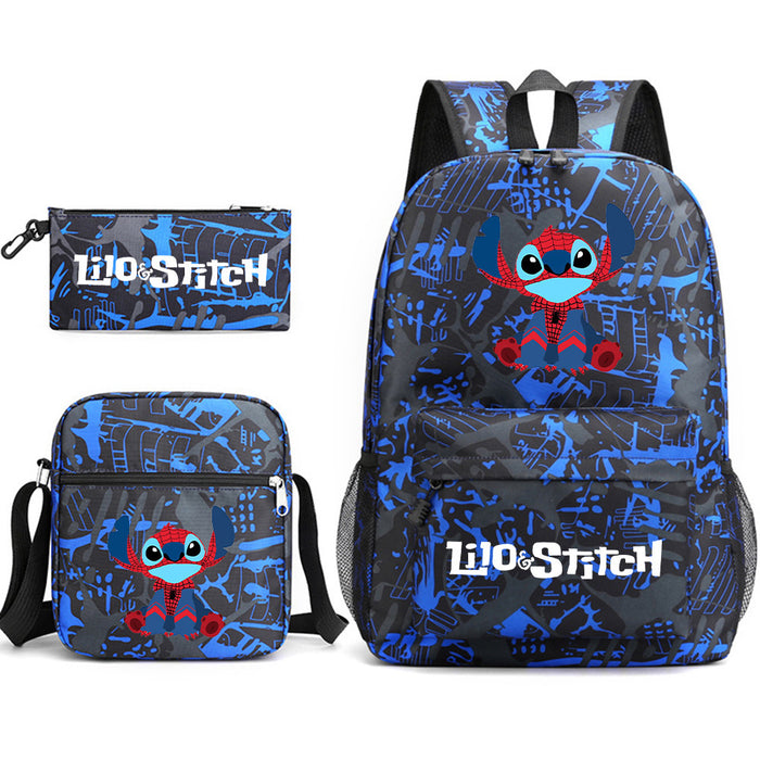 Wholesale Printed Large Capacity Canvas Backpack Three-piece Set JDC-BP-WuDM002