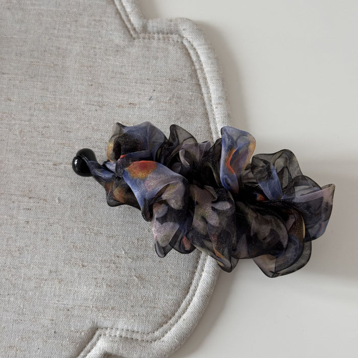 Wholesale Gentle Floral Pleated High-End Fashionable High Ponytail Banana Clip