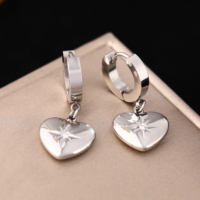 Wholesale Titanium Steel Earrings JDC-ES-YinY001