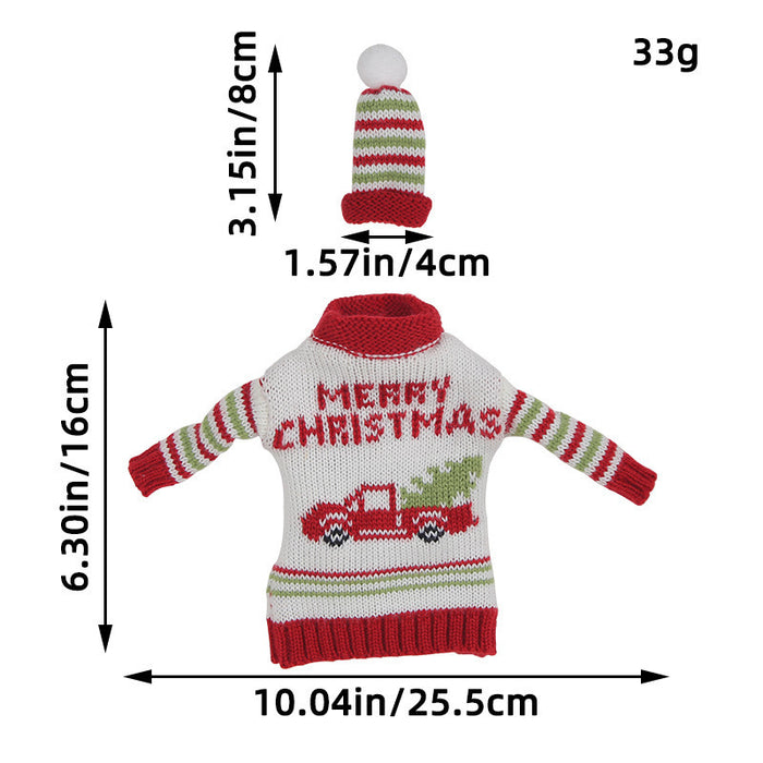 Wholesale Christmas Wine Bottle Cover  Christmas Decorations Snowman Knitted Red Wine Cover Restaurant Decoration