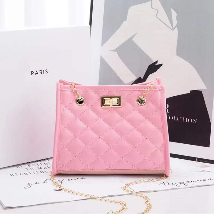 Wholesale Bag Diamond Grid Single Shoulder Small Square Bag Embroidered Chain Bag for Women JDC-SD-XJ002