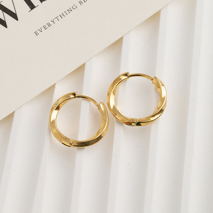 Wholesale non-fading bamboo ear ring temperament  plain ring ear buckle