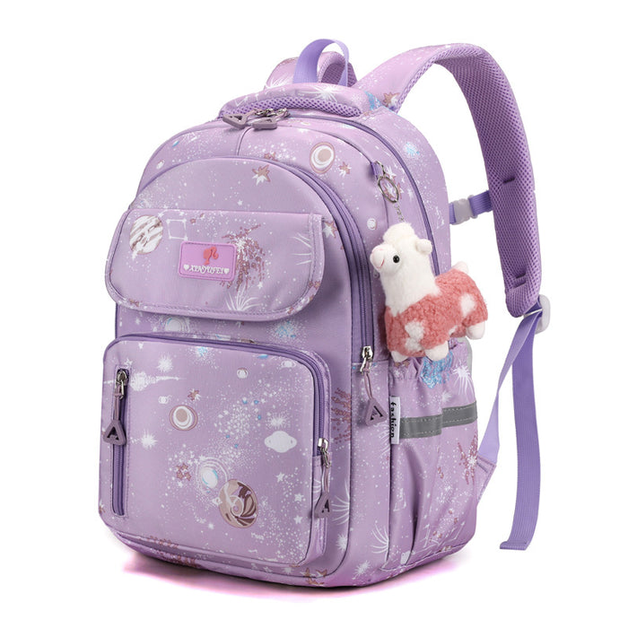 Wholesale New Middle School Student Schoolbag Starry Sky Pattern Large Capacity Nylon Water Repellent Backpack JDC-BP-YuanDuo026