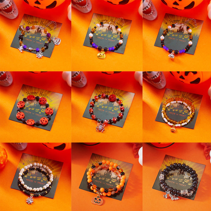 Wholesale  Bracelet  Pumpkin Pendant Beaded Bracelet