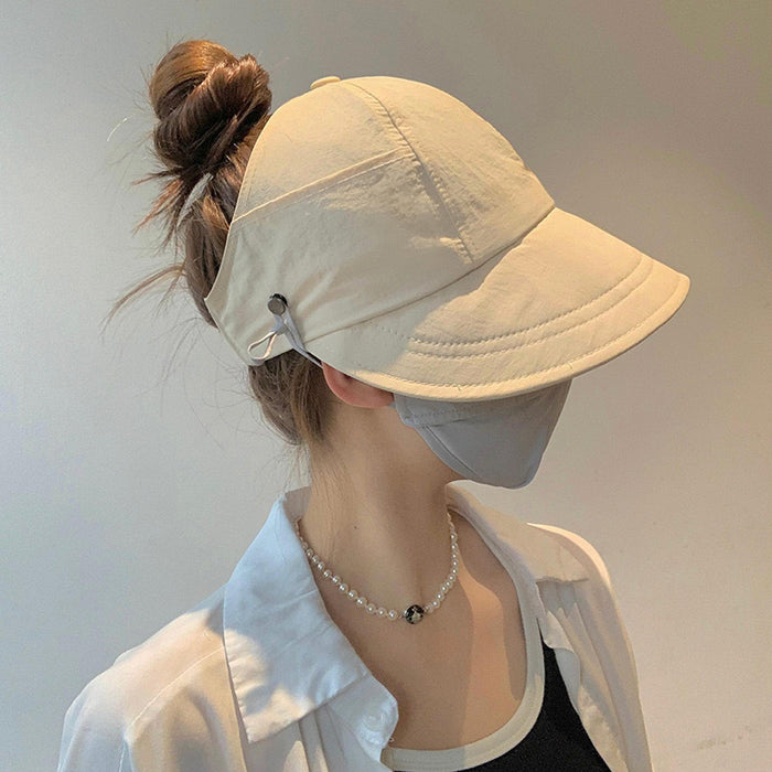 Wholesale Summer new horsetail sunscreen cap all-match breathable quick-drying cap empty sun fisherman hat