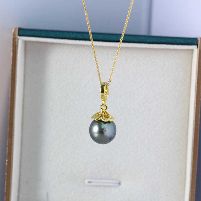 Wholesale DIY pearl accessories, pure silver heart-shaped hollow pendant, empty holder, fashionable, exquisite, simple, versatile for commuting