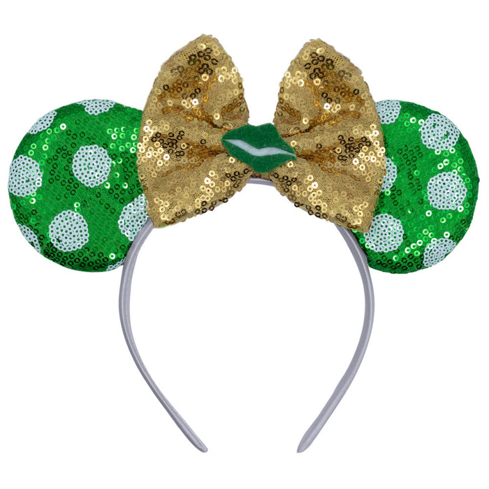 Wholesale Irish Festival Sequin Clover Hair Hoops JDC-HD-Lanju003