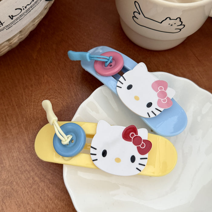 Wholesale Cat Button Cute Hair Clips