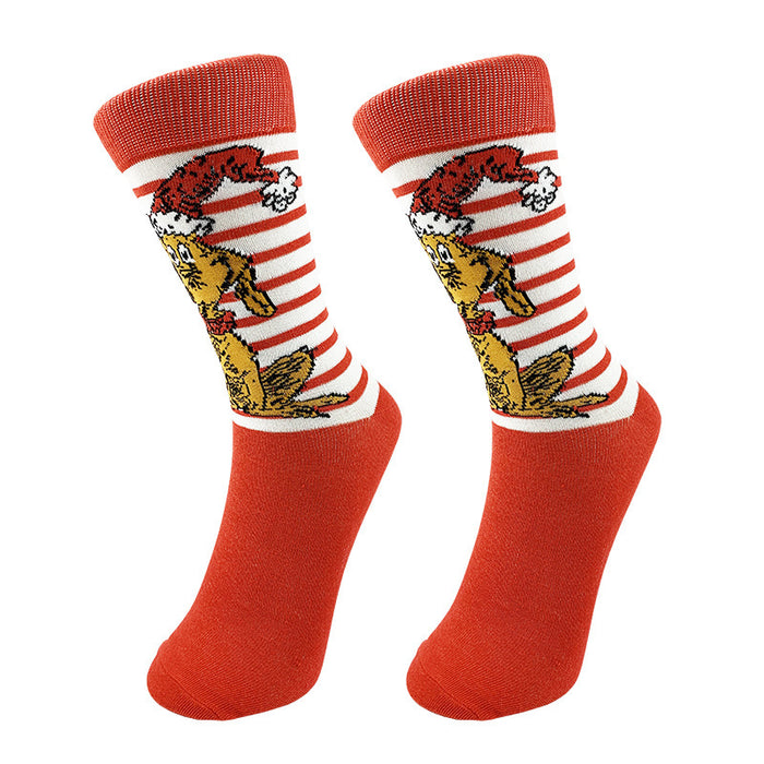 Wholesale Polyester Cartoon Christmas Knitted Stockings JDC-SK-Shengh001