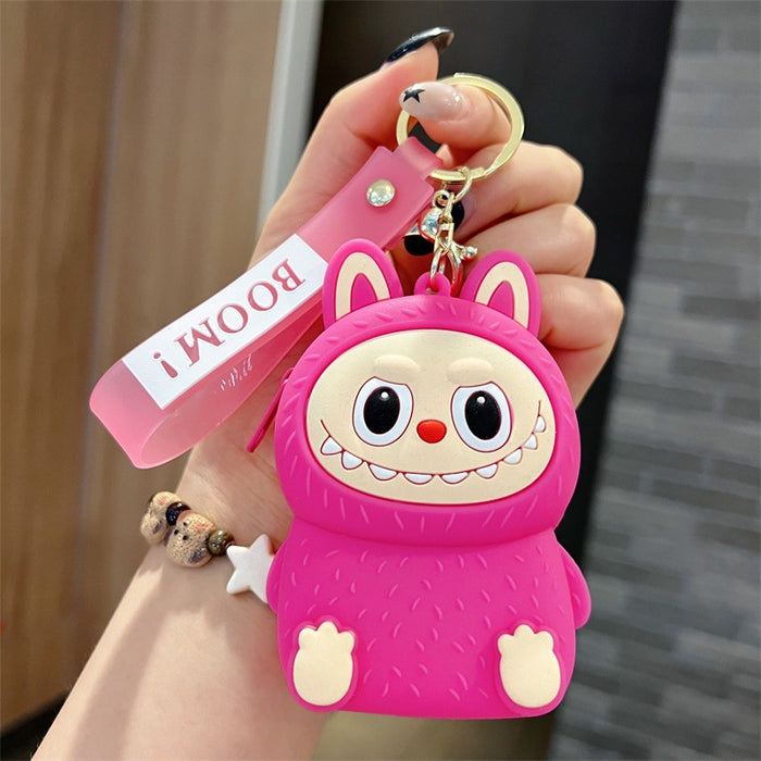 Wholesale Cute sitting cartoon character coin purse keychains