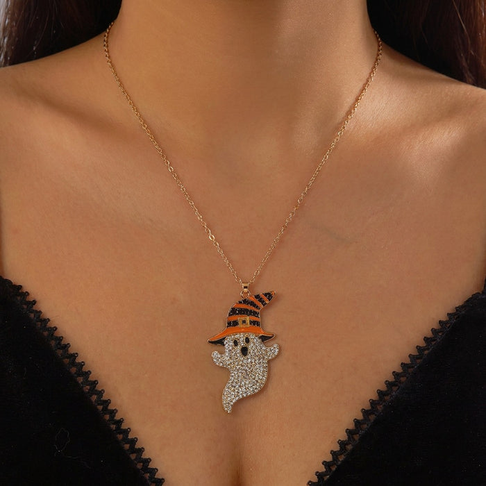 Wholesale Vintage Gothic Bat Rhinestone Pendant Necklace Accessory