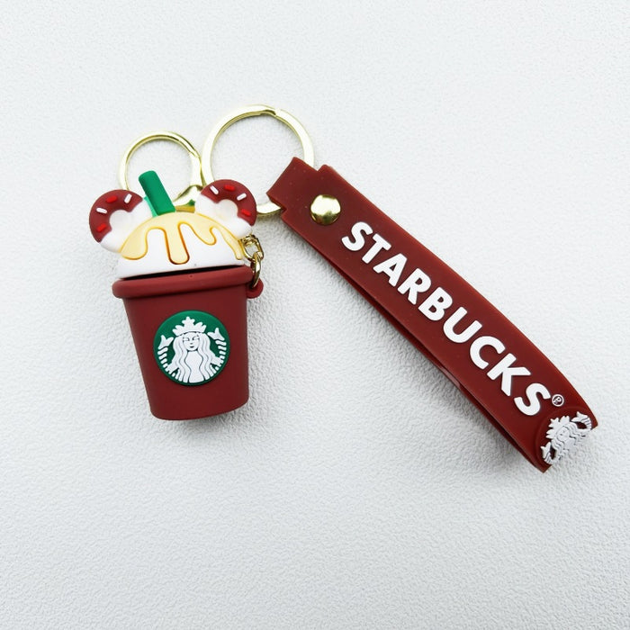 Wholesale PVC Cartoon Doll Milk Tea Cup Keychain JDC-KC-WuYi231