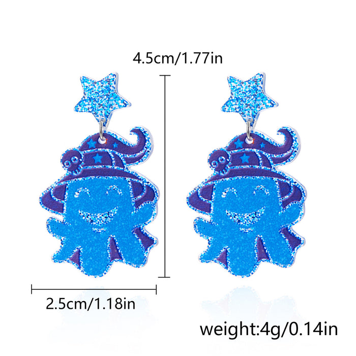 Wholesale  accessories sy colorful ghost eyes funny festive atmosphere acrylic earrings earrings earrings for women