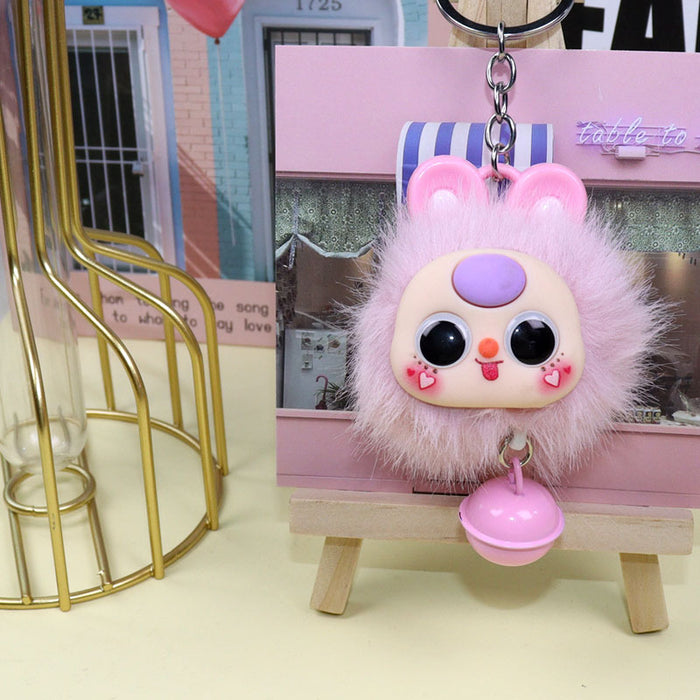 Wholesale Creative Popular Plush Doll  Keychain Car Bag Pendant Rabbit Fur Ball Pendant Student Commemorative Gift