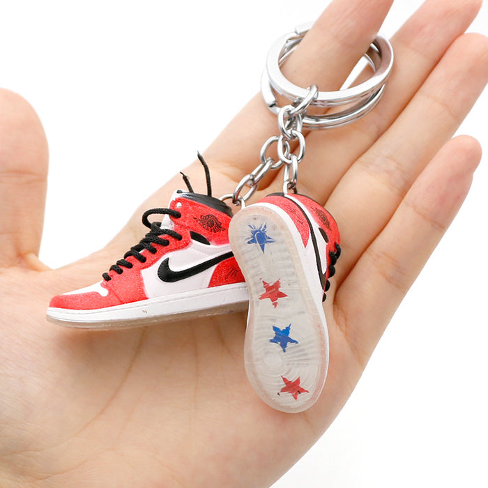 Wholesale 3D Stereoscopic Basketball Shoes PVC Keychains JDC-KC-QLPing019