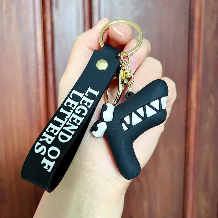 Wholesale PVC Alphabet Keychain JDC-KC-JBao002