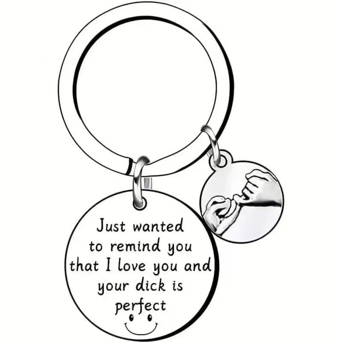 Wholesale Father's Day Mother's Day Round Engraved Stainless Steel Keychain JDC-KC-HuiWen021