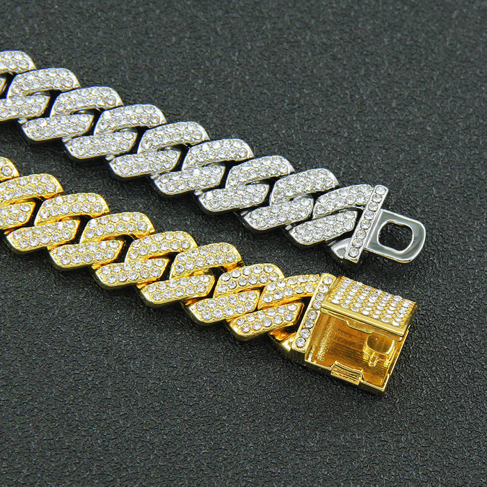Wholesale hip-hop full-Diamond Cuban chain necklace