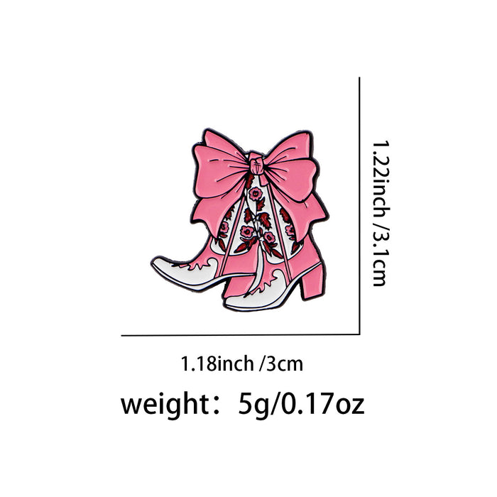 Wholesale 5pcs Metal Cowgirl Alloy Heart Badge