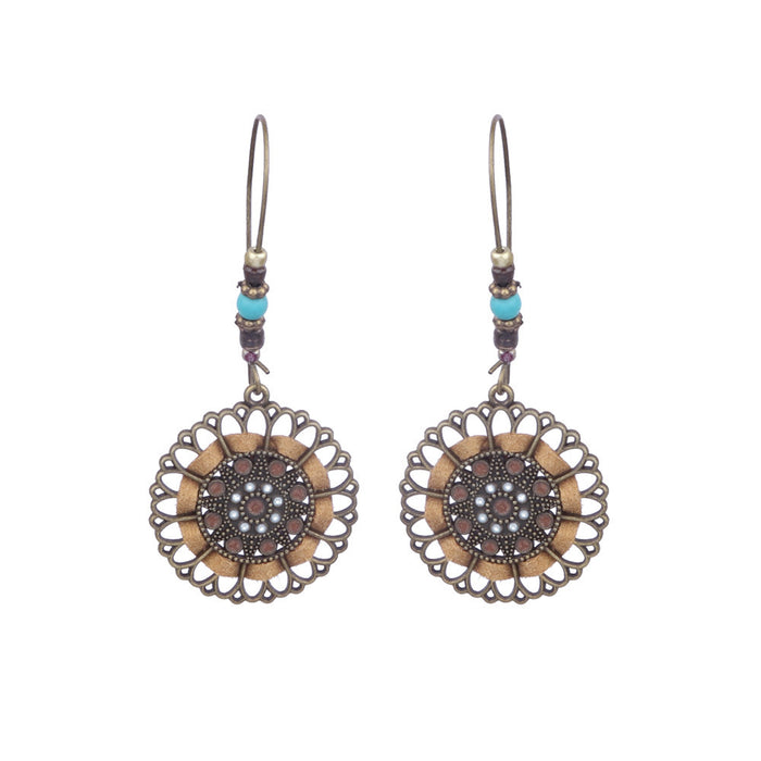 Wholesale Bohemian Tassel Long Dangle Earrings Set Mixed Material Jewelry Accessory Boutique Resale
