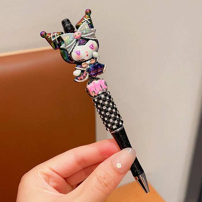 Wholesale Crystal Flash Diamond Rotary Gel Pen Dream Student Beaded Pen Cartoon Signature Pen