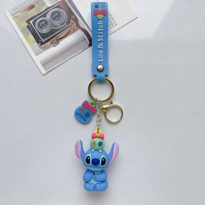 Wholesale Cute Cartoon Three-dimensional Silicone Keychain JDC-KC-JuShu034