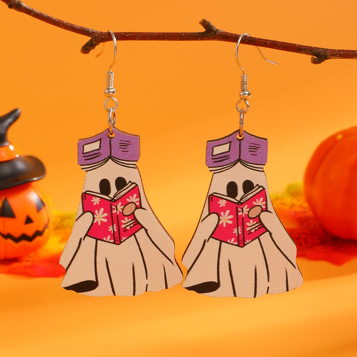 Wholesale  candy ghost hat earrings acrylic small holiday earrings cartoon cute funny earrings
