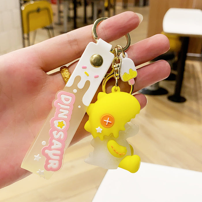 Wholesale PVC Ice Cream Dinosaur Doll Keychain JDC-KC-NLu018