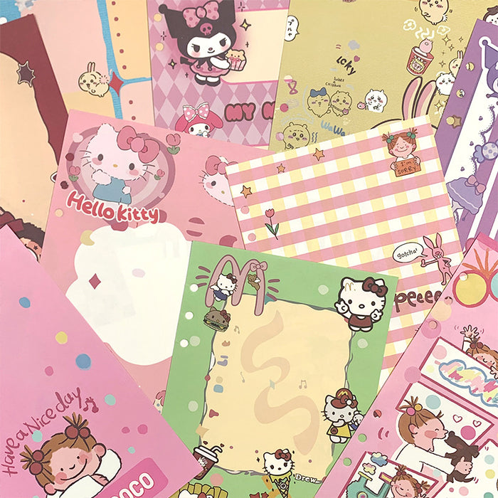 Wholesale 5pcs A5 Card Album with Colorful Inner Pages,  Cartoon Detachable Loose-Leaf Book Replacement Core