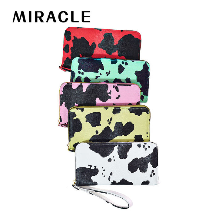 Wholesale Cow Print Card Holder with Large Capacity