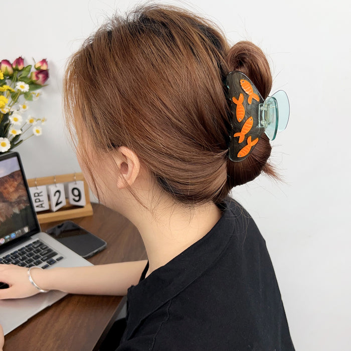 Wholesale Stylish Acetate Hair Grip Clips with Fish Pattern Cute Hairpin