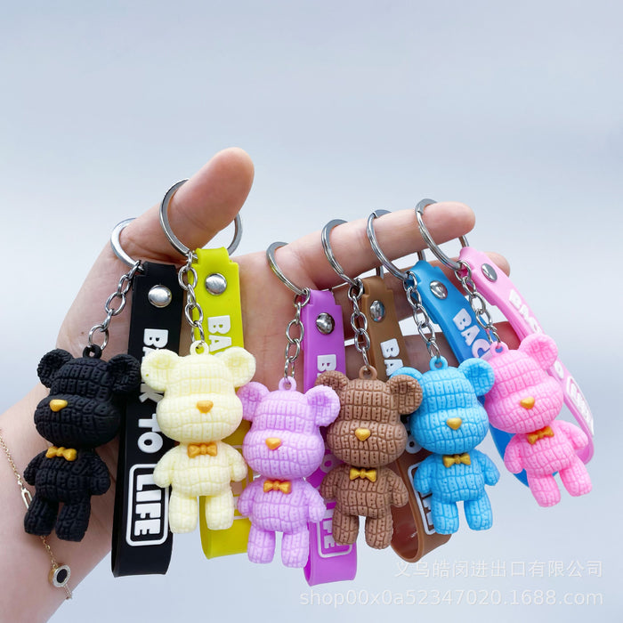 Wholesale cute cartoon silicone  key chain pendant bag pendant key chain