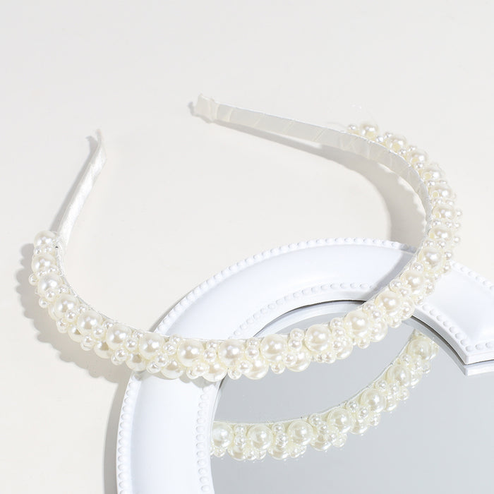 Wholesale Solid Color Pearl Headband JDC-HD-QianF001