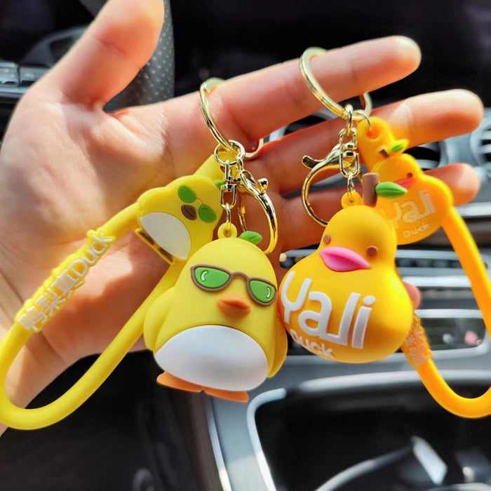 Wholesale Creative Pear Real DUCK Keychain