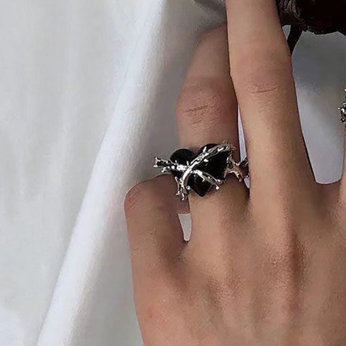 Wholesale Moonstone Heart Adjustable Ring for Women